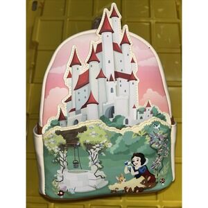 Loungefly Disney Princess Snow White Seven Dwarfs Castle Scene Mini Backpack NEW